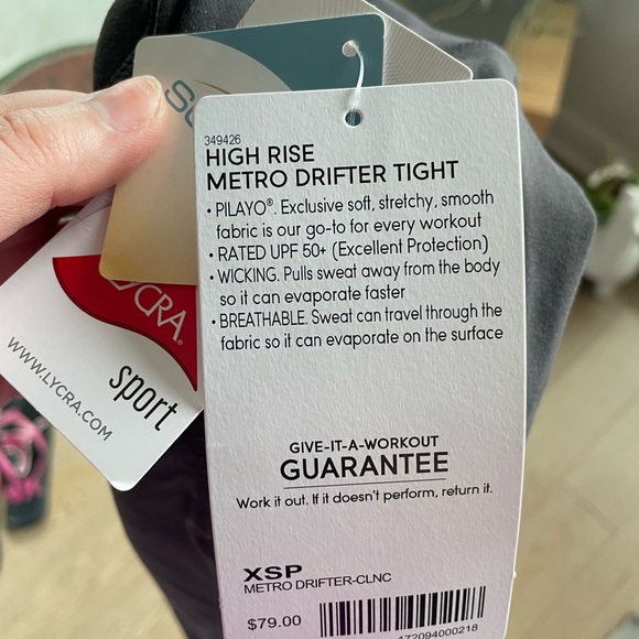 NWT Athleta High Rise Metro Drifter Tight Leggings Size XSP Petite Gray - Picture 4 of 11